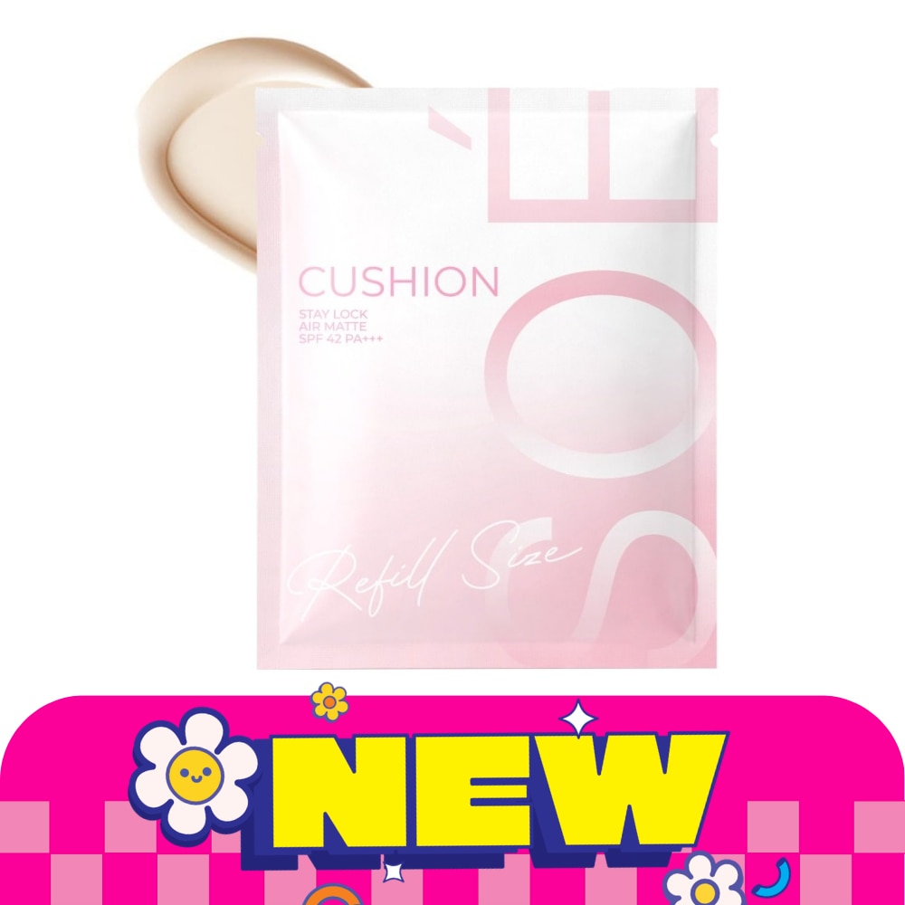SOE Stay Lock Air Matte Cushion SPF42 PA+++ Refill Size 15g. 01 Light natural image