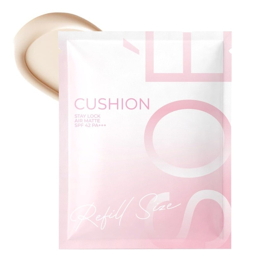 SOE Stay Lock Air Matte Cushion SPF42 PA+++ Refill Size 15g. 01 Light natural image