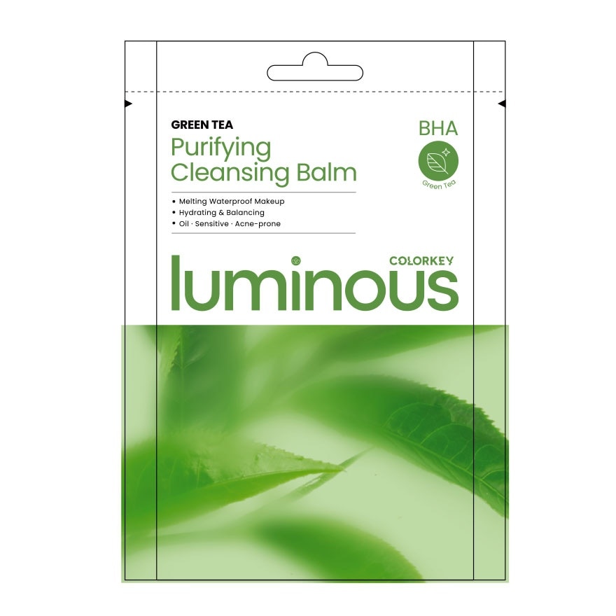 Colorkey Luminous Green Tea Purifying Cleansing Balm 3g. X7pcs.