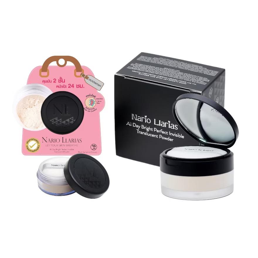 นาริโอะ ลาเรียส แพ็คคู่ อินวิซิเบิล ทรานซลูเซนท์พาวเดอร์ 18ก. + พุดดิ้ง พาวเดอร์ 5ก.