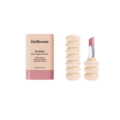 GetBeaute - เก็ตโบว์เต้ แพ็คคู่ สกิน แฮปปี้ บลัช สติ๊ก ออเดรย์ + เดอะ ฮีลิคซ์ ลิป โกลว์ 02 เมียร์