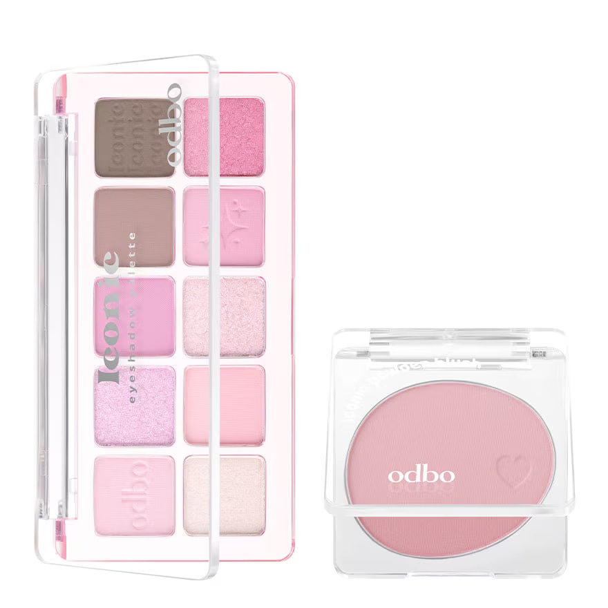 โอดีบีโอ แพ็คคู่ ไอโคนิค อายแชโดว์ พาเลท 7ก. 03 สวีท วินเทอร์ +  บลัช 4.2ก. 04 พิ้งค์