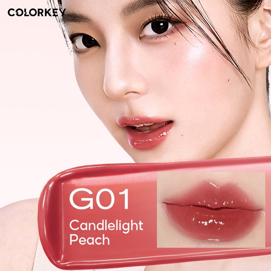 Colorkey Juicy Glow Lipstick 2.2g. G01 Candlelight Peach