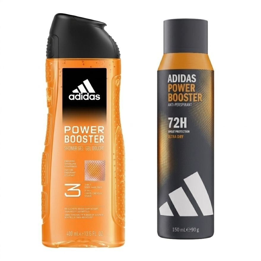 อาดิดาส ชาวเวอร์ เจล พาวเวอร์ บูสเตอร์ ทรีอินวัน 400 มล.+สเปรย์ บูสเตอร์ 150 มล.