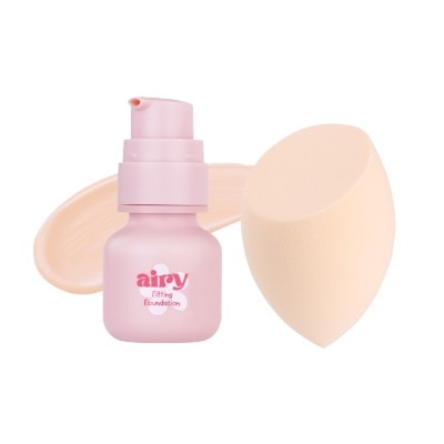 Meilinda - เมลินดา แอร์รี่ ฟิตติ้ง ฟาวเดชั่น 30ก. 02 วอร์ม วานิลลา + เบทเทอร์ สกิน สปอนจ์ 1ชิ้น