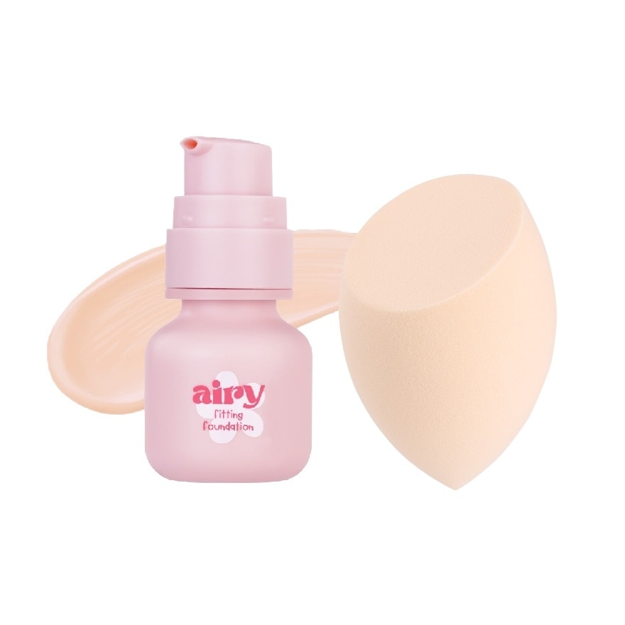 เมลินดา แอร์รี่ ฟิตติ้ง ฟาวเดชั่น 30ก. 02 วอร์ม วานิลลา + เบทเทอร์ สกิน สปอนจ์ 1ชิ้น