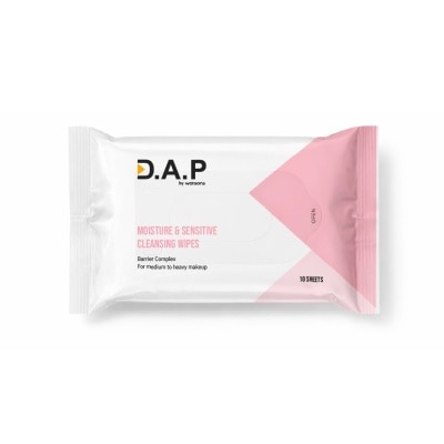 Dermaction Plus by Watsons - ดี เอ พี บาย วัตสัน มอยส์เจอร์ แอนด์ เซนซิทีฟ คลีนซิ่ง ไวพ์ 10แผ่น.