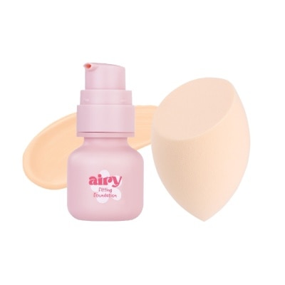 Meilinda - เมลินดา แอร์รี่ ฟิตติ้ง ฟาวเดชั่น 30ก. 03 เพียว เบจ + เบทเทอร์ สกิน สปอนจ์ 1ชิ้น