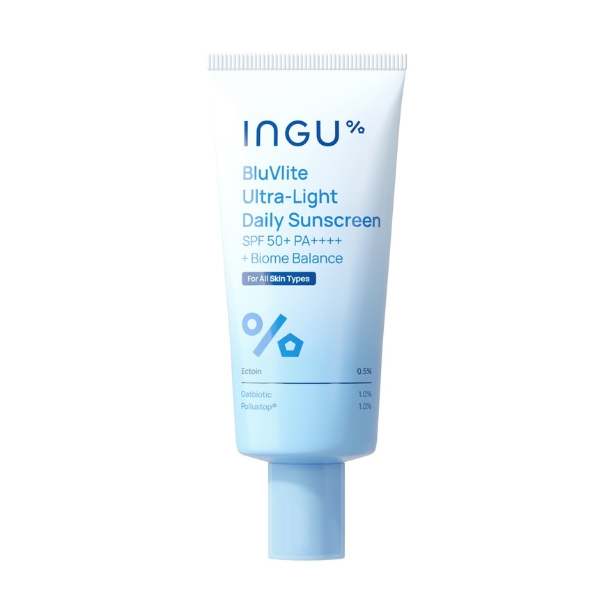 INGU BluVlite Ultra-Light Daily Sunscreen SPF50+ PA++++ +Biome Balance 80g.