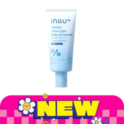 INGU - อิงกุ บลูวีไลท์ อัลตร้าไลท์ เดลี่ ซันสกรีน ไบโอมบาลานซ์ SPF50+ PA++++ 50 กรัม