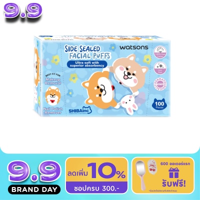 WATSONS - วัตสันสำลีแผ่นรีดข้าง 100แผ่น (Shibainc Comics).. image