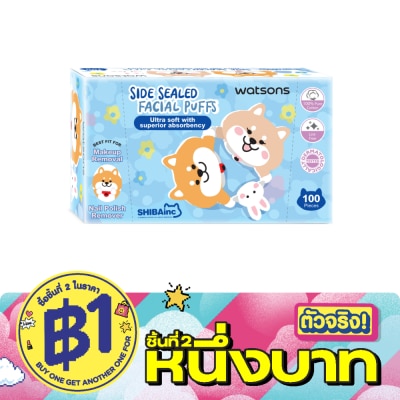 WATSONS - วัตสันสำลีแผ่นรีดข้าง 100แผ่น (Shibainc Comics).. image