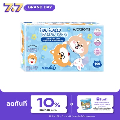 WATSONS - วัตสันสำลีแผ่นรีดข้าง 100แผ่น (Shibainc Comics)..