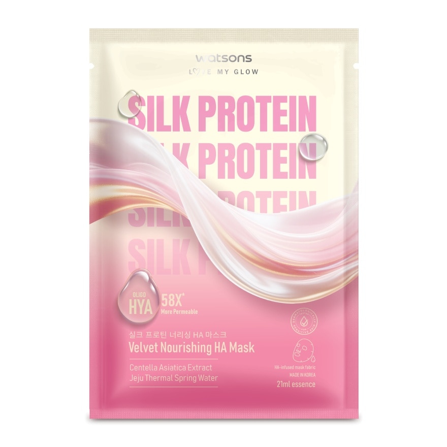 Watsons Love My Glow Silk Protein Resilience Restoring Ha Mask 1 Sheet.