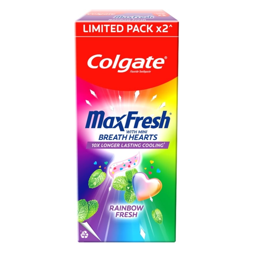 Colgate Toothpaste Maxfresh Rainbow Fresh 100 G. Twin Pack