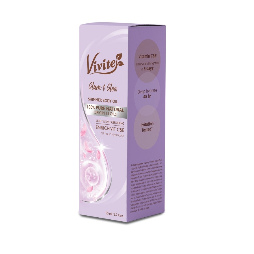 Vivite Body Oil Glam Glow Shimmer 95 Ml.