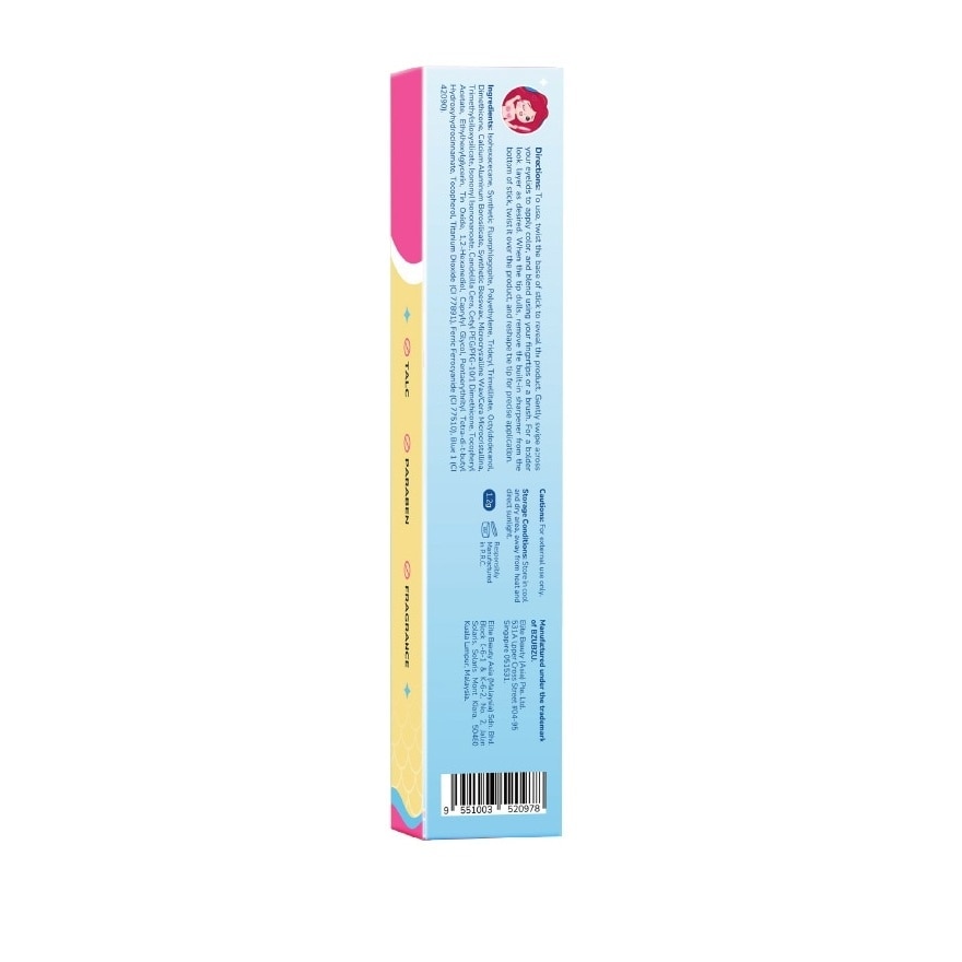 BZU BZU Little Lady Eyeshadow Stick 1.2g. 202 Electric Carribean
