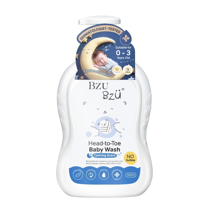 BZU BZU Head-to-Toe Baby Wash 600ml. Calming Scent