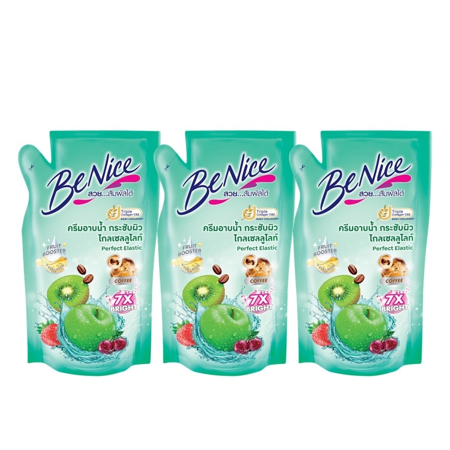 Benice Shower Cream Perfect Elastic 400 Ml.(Refill) Pack 3 'S