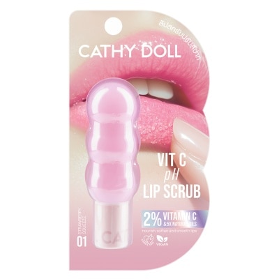 Cathy Doll - เคที่ดอลล์ ลิปสครับ วิตซี พีเอช 2.3 กรัม 01 สตรอว์เบอร์รี่ สควีซ