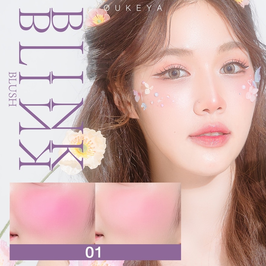 โอกิยะ บลิ้ง บลิ้ง บลัช 5.2ก.+4.6ก. 01 บาร์บี้ พิงก์ แอนด์ มิลค์ พิงก์