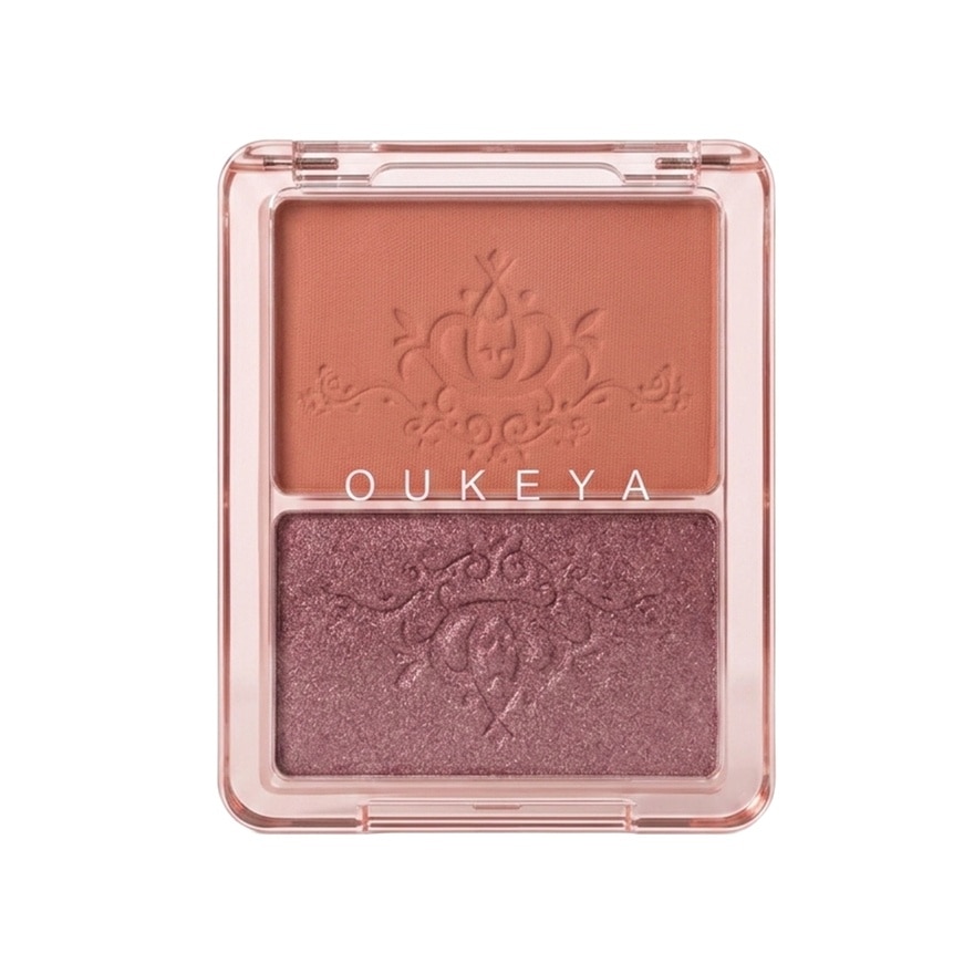 Oukeya Blink Blink Blush 5.2g.+4.6g. 07 Muted Brown Reddish Brown Shimmer