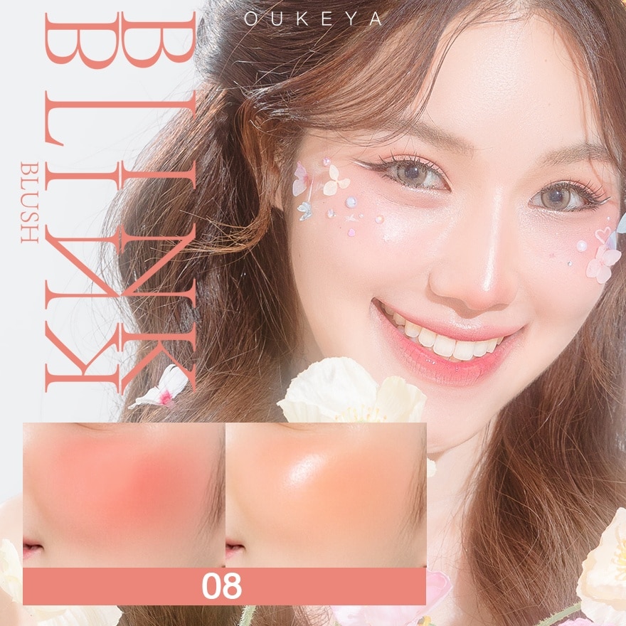 โอกิยะ บลิ้ง บลิ้ง บลัช 5.2ก.+4.6ก. 08 ออเรนจ์ ชิมเมอร์