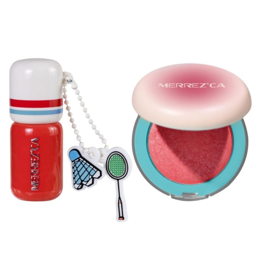 Merrezca Value Pack Turn On Blush 3g. 04 Pioneer + Lasting Round Lip 3g. 04 Victory