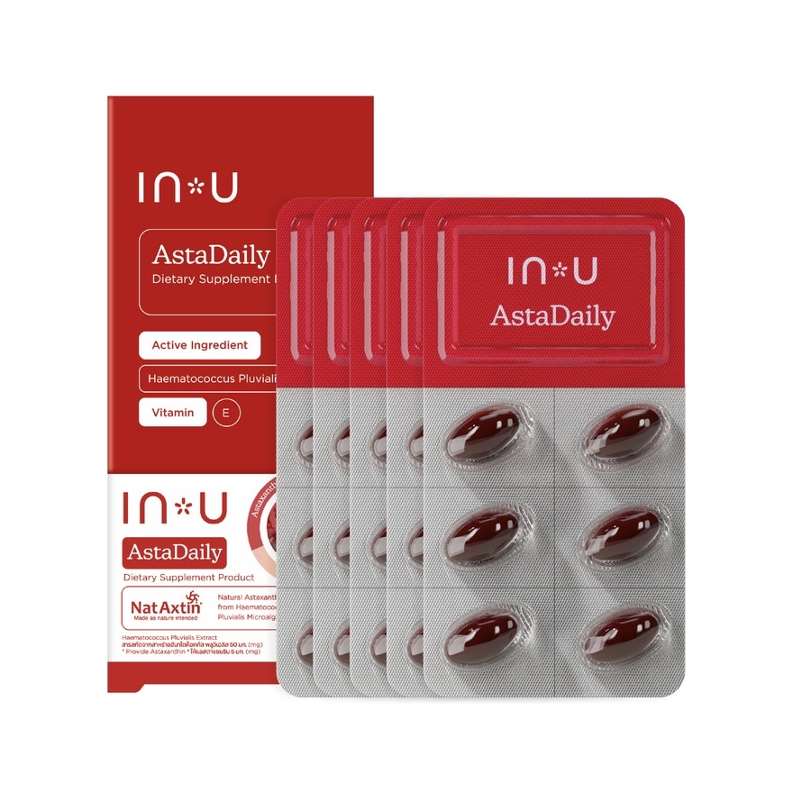 IN U AstaDaily Dietary Supplement 30 Capsules