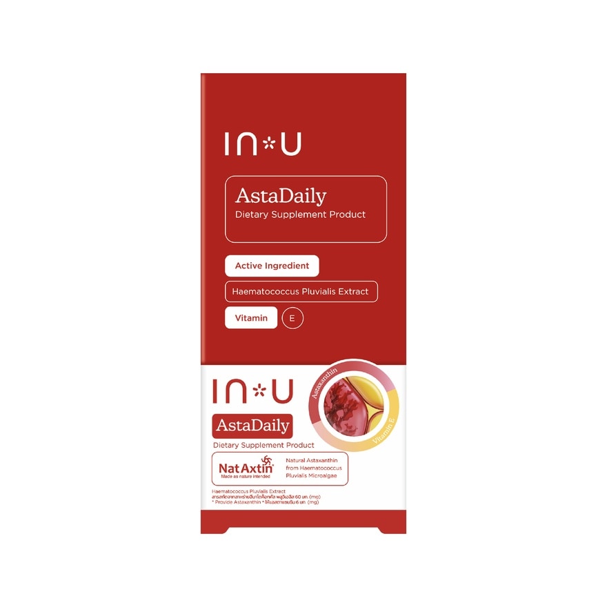 IN U AstaDaily Dietary Supplement 30 Capsules