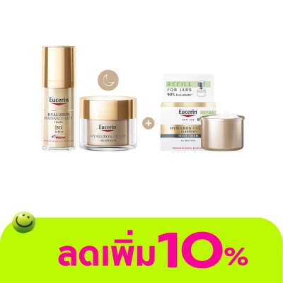 Eucerin - ยูเซอริน เซ็ท ไฮยาลูรอน เรเดียนซ์-ลิฟ ฟิลเลอร์ เซรั่ม 30 มล. + ไนท์ ครีม 50 มล. ฟรีรี