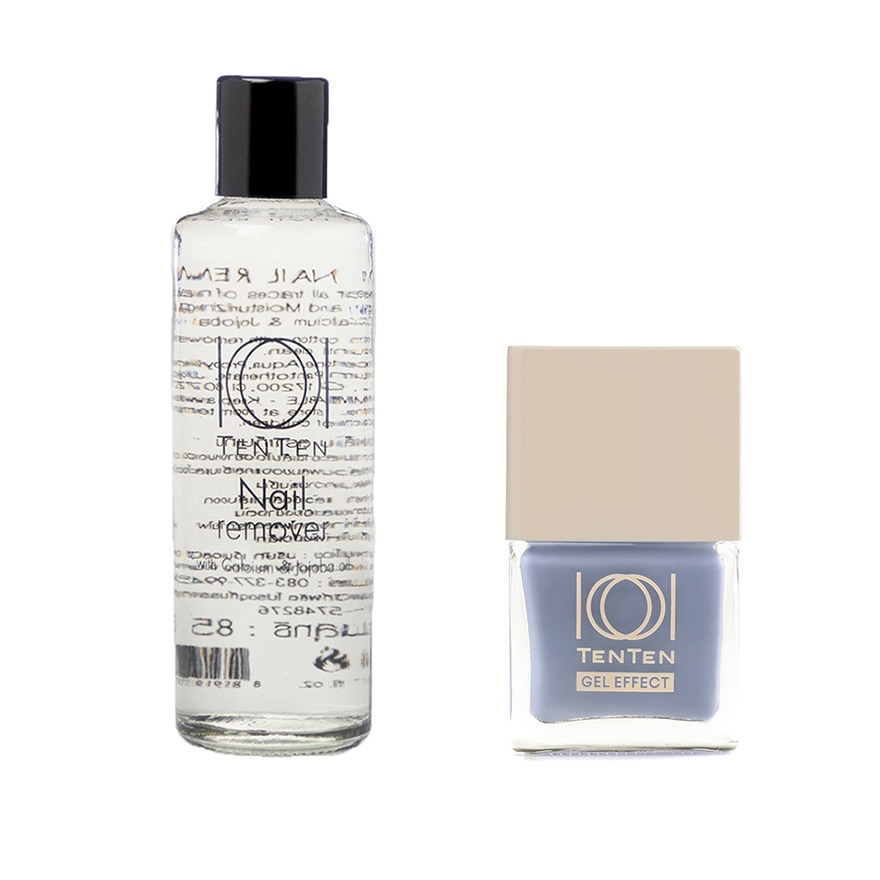 Ten Ten Value Pack Nail Remover 85ml. + Gel Effect Nail Polish 12ml. NB88 My blue