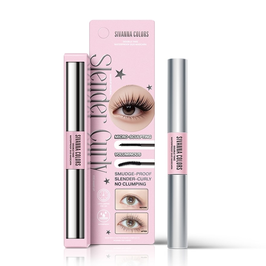 Sivanna  Double Take Waterproof Duo Mascara 4g. Black
