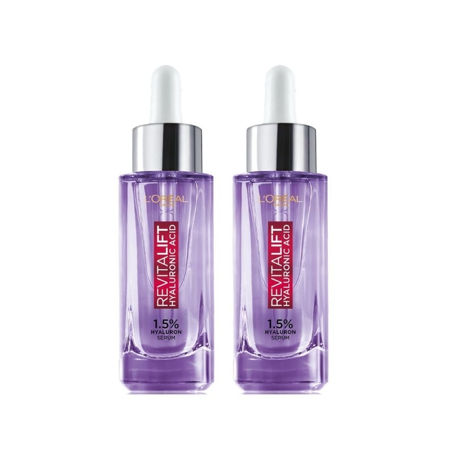 L'Oreal Paris Revitalift Hyaluronic Acid Replumping Serum 30 Ml.Twin Pack