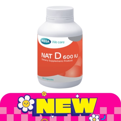 Mega - Mega Nat D 600 (Dietary Supplement) 60 Tablets image