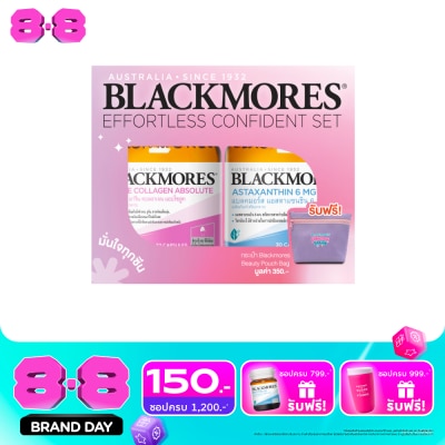 Blackmores - แบล็คมอร์ส บิวตี้ เอ็กคูซีฟ เซ็ต (มารีน คอลลาเจน + แอสต้าแซนทิน 6 มก. 30 แคปซูล) image