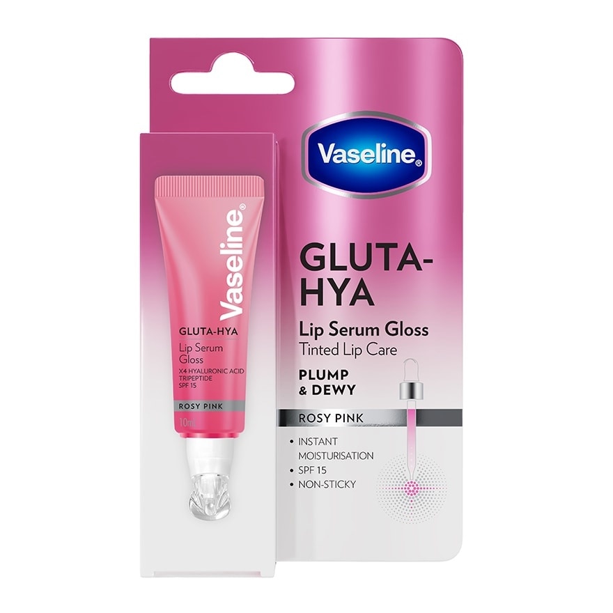 Vaseline Gluta Hya Lip Serum Rosy Pink 10 Ml.