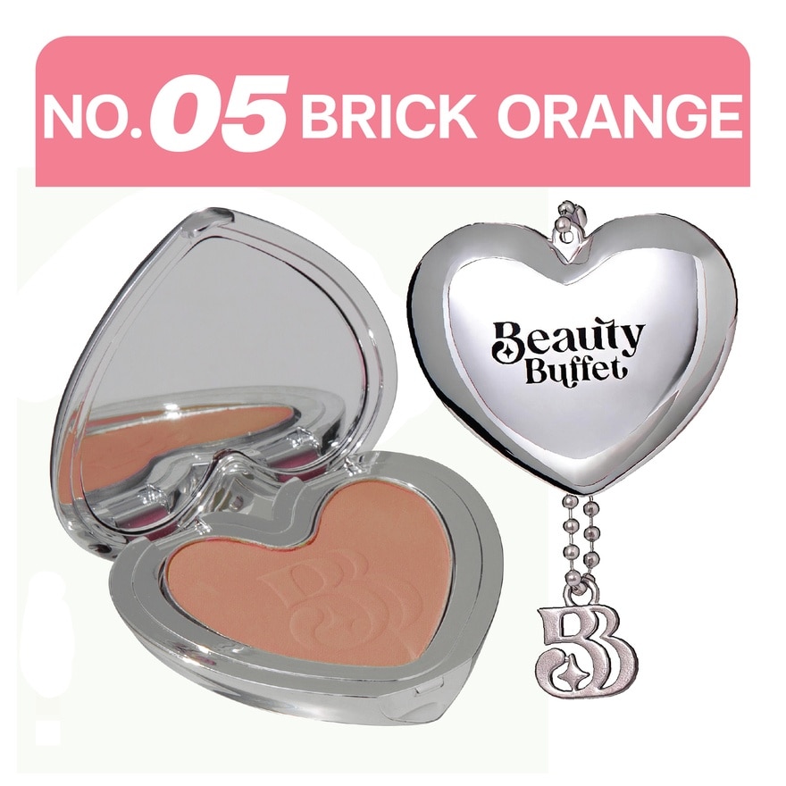 Beauty Buffet Heart Cheek Powder 10g. 05 Brick Orange