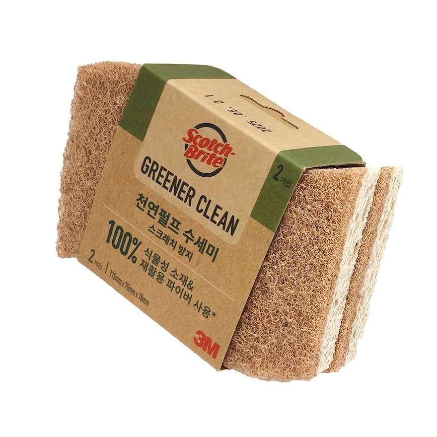 Scotch Brite Greener Clean Cellulose Sponge 2 Pc/Pack