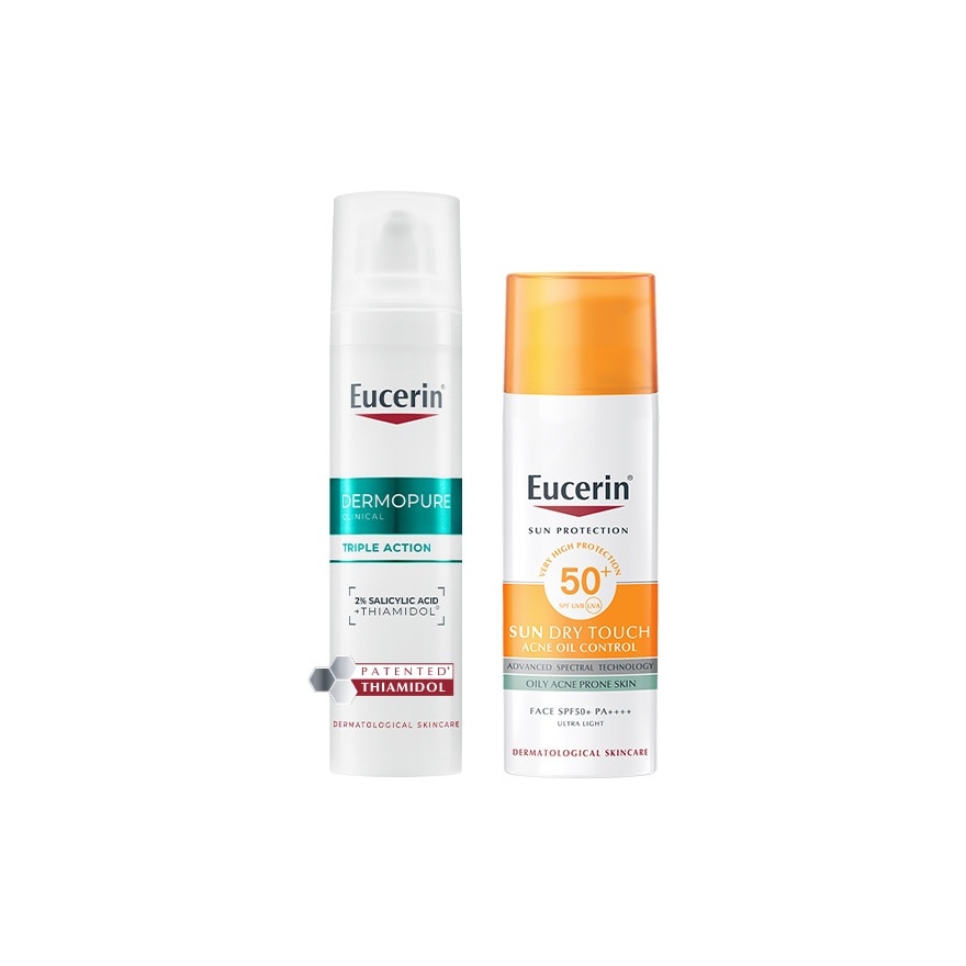 Eucerin Dermopure Clinical Triple Action 40 ml. + Sun Dry Touch Acne Oil Control SPF5 image