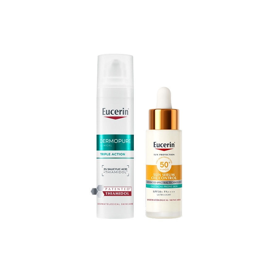 Eucerin Dermopure Clinical Triple Action 40 ml. + Sun Serum Oil Control SPF50 30 ml. image