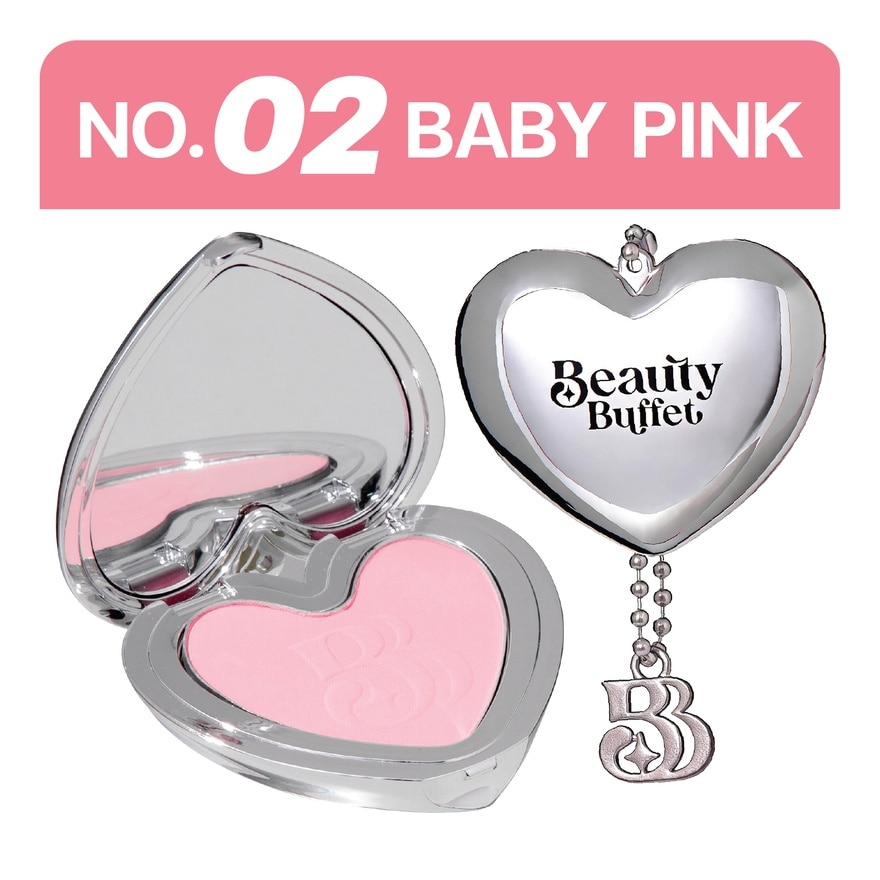 Beauty Buffet Heart Cheek Powder 10g. 02 Baby Pink