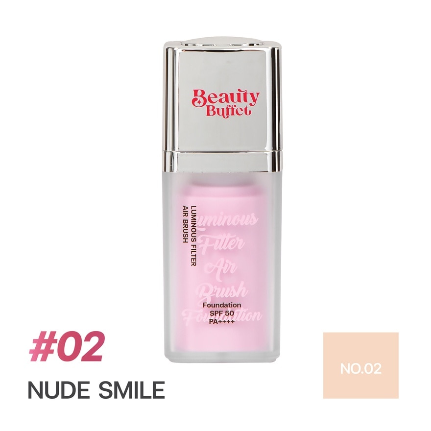 บิวตี้ บุฟเฟต์ ลูมินัสฟิลเตอร์แอร์บรัช ฟาวน์เดชั่น SPF50 PA 15มล. 02 นู้ด สไมล์ image