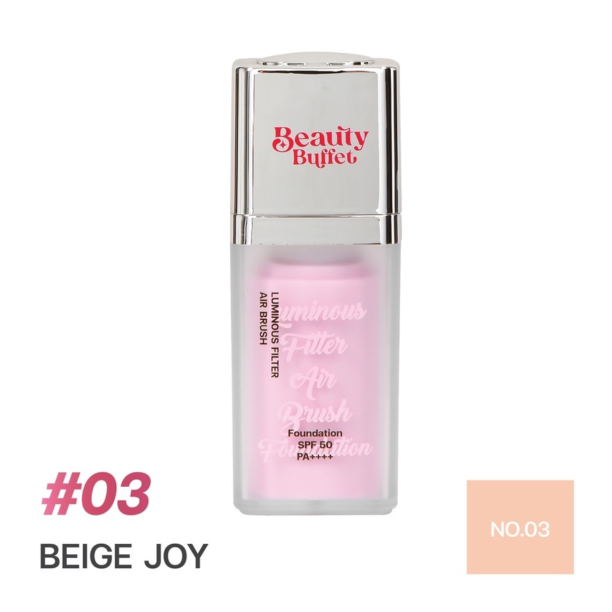 บิวตี้ บุฟเฟต์ ลูมินัสฟิลเตอร์แอร์บรัช ฟาวน์เดชั่น SPF50 PA 15มล. 03 เบจ จอย image