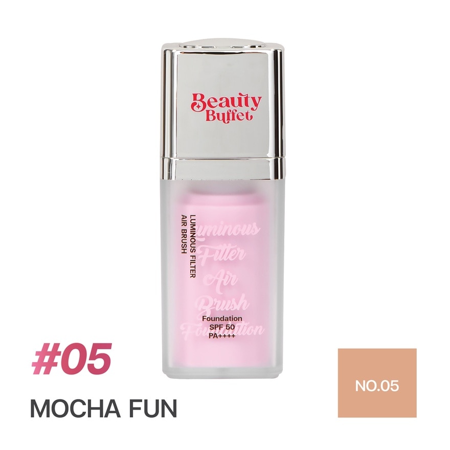 บิวตี้ บุฟเฟต์ ลูมินัสฟิลเตอร์แอร์บรัช ฟาวน์เดชั่น SPF50 PA 15มล. 05 มอคค่า ฟัน image