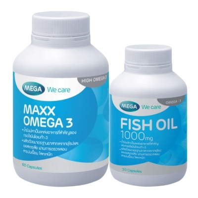 Mega - Mega Maxx Omega 3 60 Capsules + Fish Oil 1000 mg. 30 Capsules