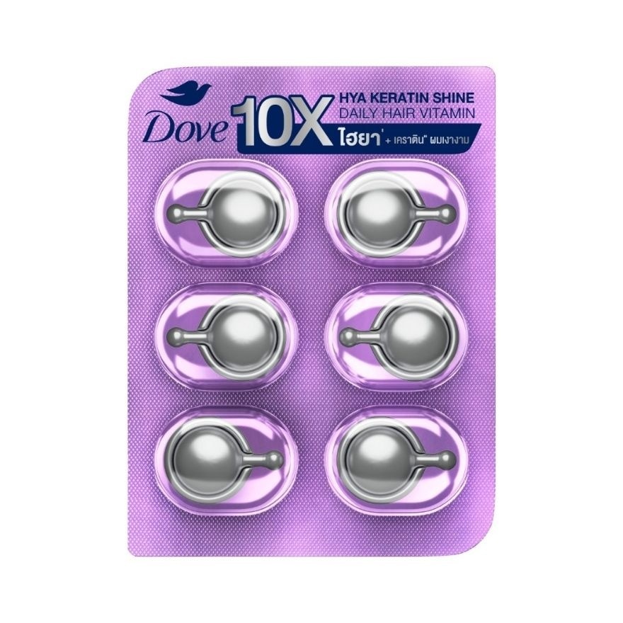 Dove Hair Vitamin Hya Keratin Shine Daily 1 Ml. 6 Capsule image