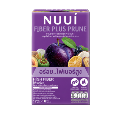NUUI - หนุยไฟเบอร์ พลัส พรุน 17กรัมX6 ซอง image