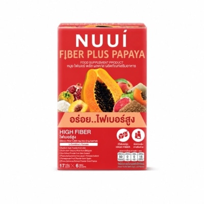 NUUI - หนุยไฟเบอร์ พลัส มะละกอ 17 กรัม X 6ซอง image