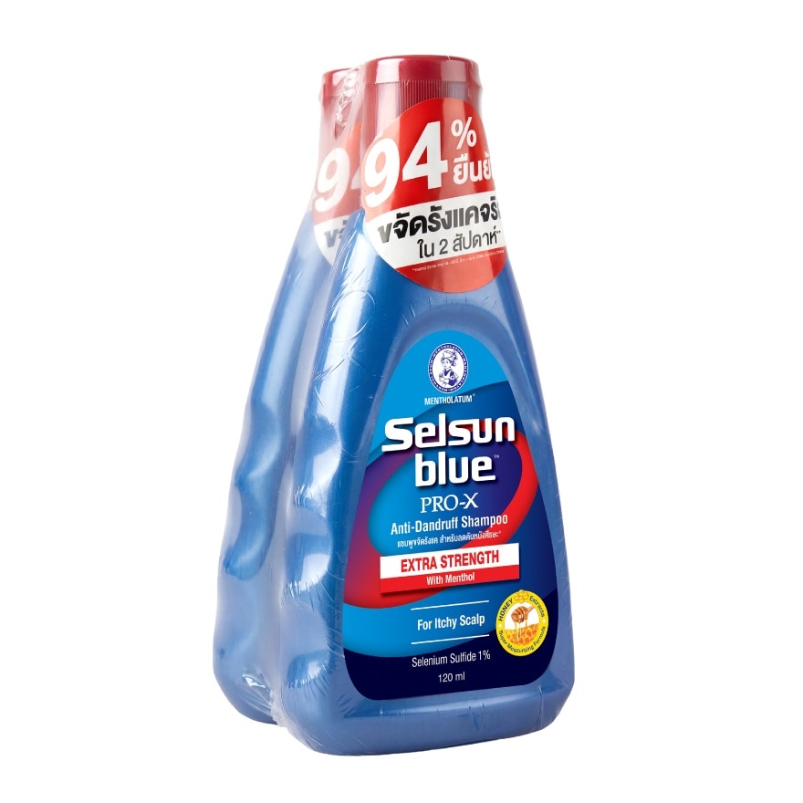 Selsun Blue Extra Strength Pro-X Anti Dandruff Shampoo 120 ml. - Twin Pack image